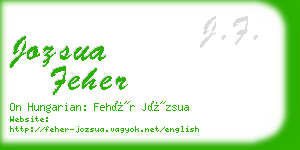 jozsua feher business card